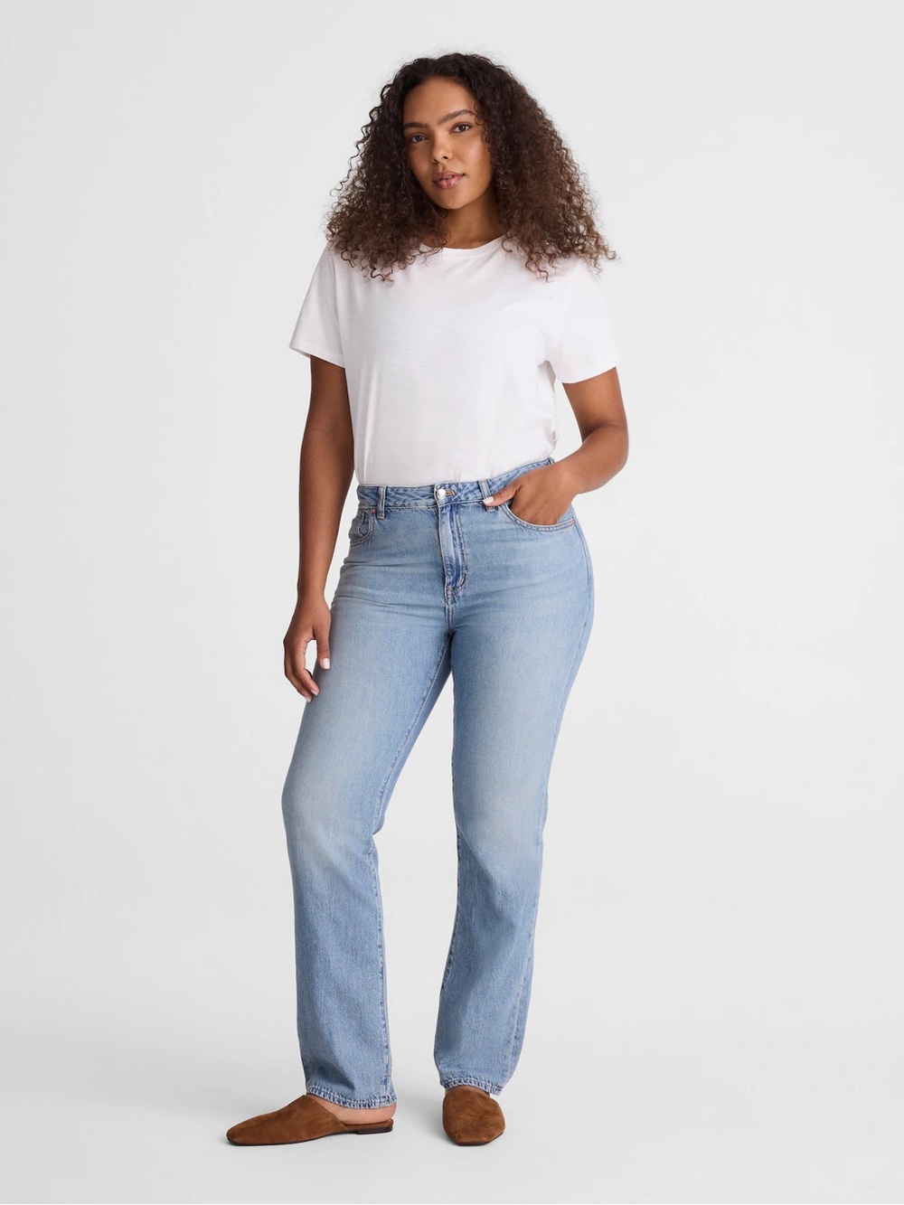 Madewell The Curvy Dean Easy Straight Jean in Airy Denim Size 27 NWT